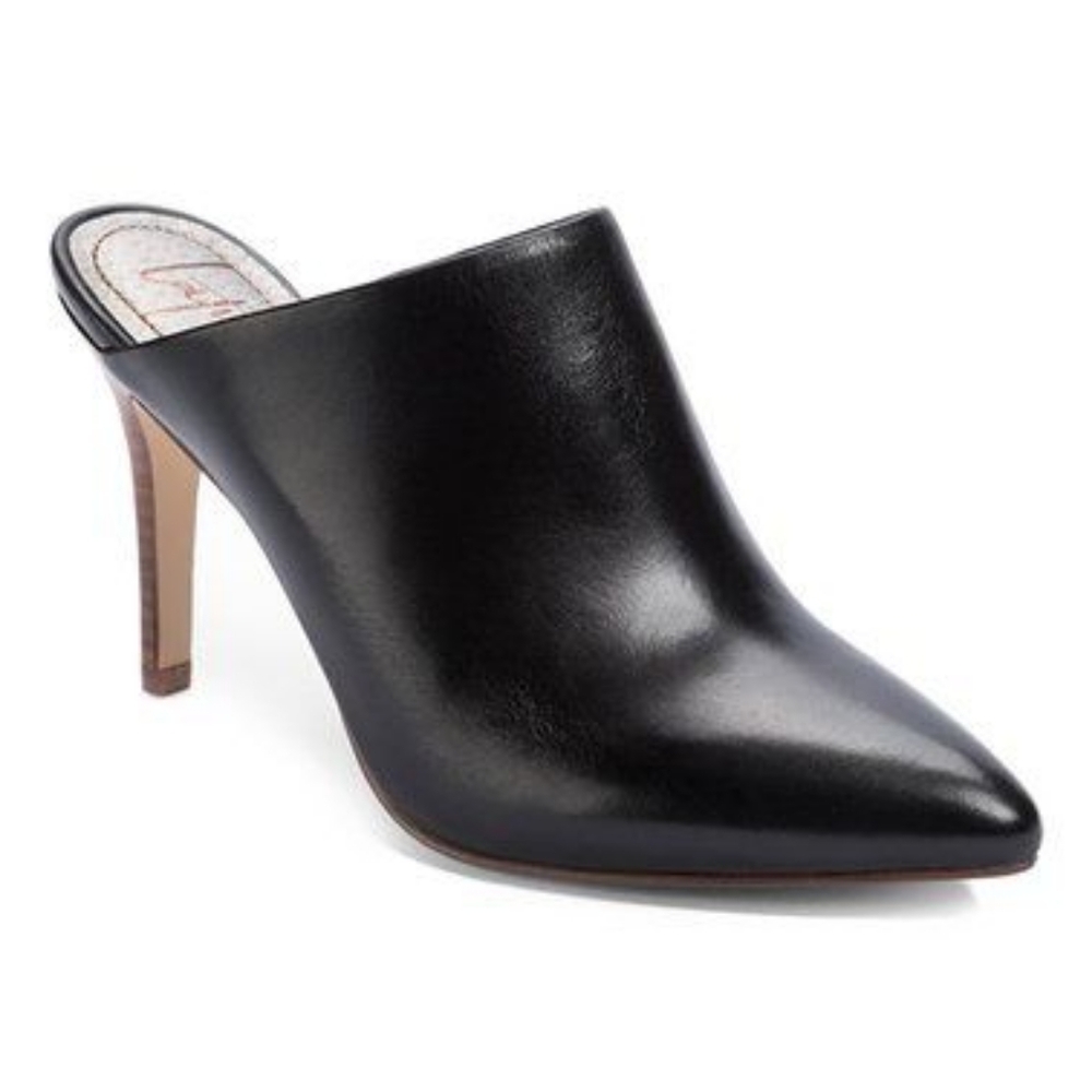 Latigo YANTIS POINTY TOE MULE IN black LEATHER | Size 9